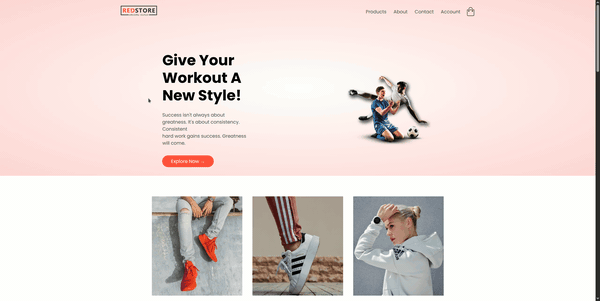 Redstore Apparel website